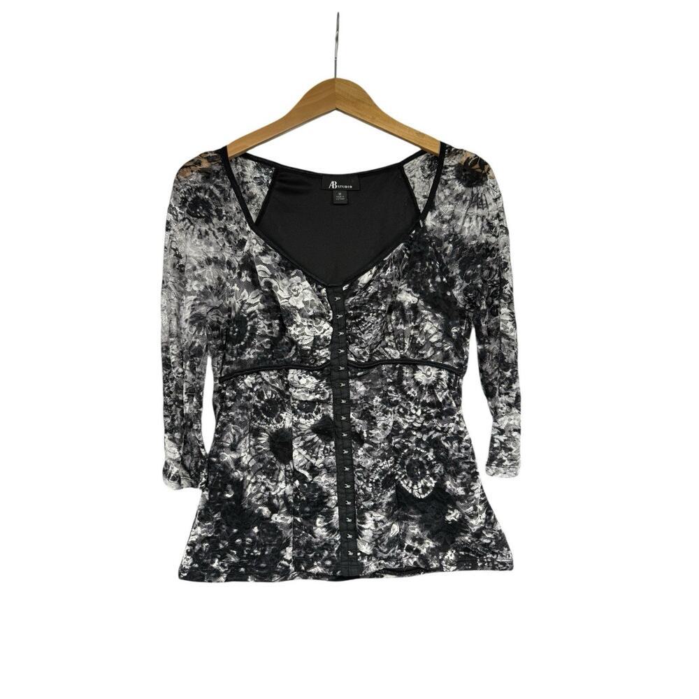 Vintage Y2K Tie Dye Lace Whimsigoth Emo Floral Punk‎ Witchy Size M